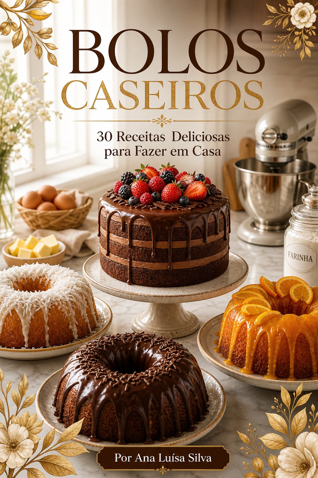 Capa do e-book Bolos Caseiros de Sucesso